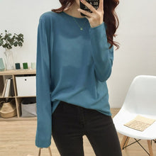 Load image into Gallery viewer, Cashmere Sweater Women&#39;s O-neck Wool Pullover Long Sleeve Slim Knitted Solid Color tops Ladies Bottoming Sweater