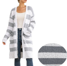 Load image into Gallery viewer, Unique Nature Womens Open Front Long Sweater Cardigans Boho Long Sleeve Color Block Knit Lightweight Kimono Duster Coats