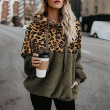 Load image into Gallery viewer, Leopard Teddy Sweater Hooded Oversized Sherpa Pullover New Plus Size 5XL Fluffy Feece Sweaters Female Leopard Warm Streetwear