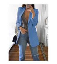 Load image into Gallery viewer, European and American women&#39;s spring and autumn explosions fashion lapel Slim cardigan temperament large size Blazers (S--5XL)