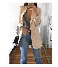 Load image into Gallery viewer, European and American women&#39;s spring and autumn explosions fashion lapel Slim cardigan temperament large size Blazers (S--5XL)