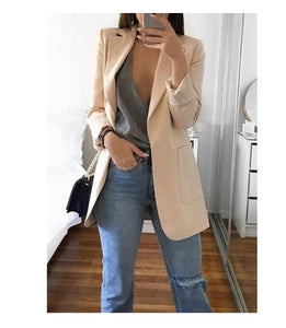 European and American women's spring and autumn explosions fashion lapel Slim cardigan temperament large size Blazers (S--5XL)