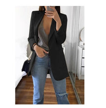 Load image into Gallery viewer, European and American women&#39;s spring and autumn explosions fashion lapel Slim cardigan temperament large size Blazers (S--5XL)