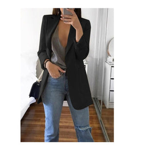 European and American women's spring and autumn explosions fashion lapel Slim cardigan temperament large size Blazers (S--5XL)