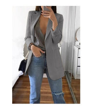 Load image into Gallery viewer, European and American women&#39;s spring and autumn explosions fashion lapel Slim cardigan temperament large size Blazers (S--5XL)