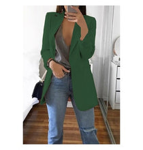 Load image into Gallery viewer, European and American women&#39;s spring and autumn explosions fashion lapel Slim cardigan temperament large size Blazers (S--5XL)