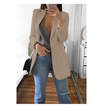 Load image into Gallery viewer, European and American women&#39;s spring and autumn explosions fashion lapel Slim cardigan temperament large size Blazers (S--5XL)