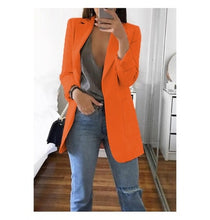 Load image into Gallery viewer, European and American women&#39;s spring and autumn explosions fashion lapel Slim cardigan temperament large size Blazers (S--5XL)