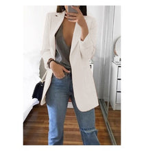 Load image into Gallery viewer, European and American women&#39;s spring and autumn explosions fashion lapel Slim cardigan temperament large size Blazers (S--5XL)