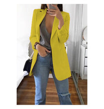 Load image into Gallery viewer, European and American women&#39;s spring and autumn explosions fashion lapel Slim cardigan temperament large size Blazers (S--5XL)