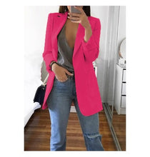 Load image into Gallery viewer, European and American women&#39;s spring and autumn explosions fashion lapel Slim cardigan temperament large size Blazers (S--5XL)