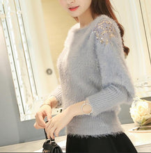 Load image into Gallery viewer, Fashion SWEATER clothes new Korean loose soft bat knitted bottoming shirt mohair pullover women&#39;s tide autumn and winter tops