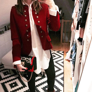 Fashion Women Blazers Short Coat 2019 Long Sleeve Jackets Solid Suits Button Coat Slim Office Lady Jacket Tops Blazer Feminino