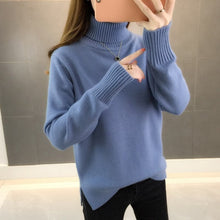 Load image into Gallery viewer, and winter 2020 new Korean version loose Pullover over over-heated thick solid color long sleeve knitted bottom sweater