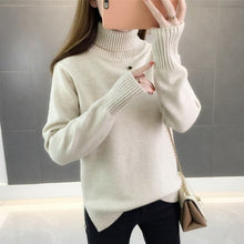 Load image into Gallery viewer, and winter 2020 new Korean version loose Pullover over over-heated thick solid color long sleeve knitted bottom sweater