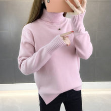 Load image into Gallery viewer, and winter 2020 new Korean version loose Pullover over over-heated thick solid color long sleeve knitted bottom sweater