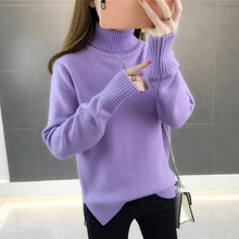 Load image into Gallery viewer, and winter 2020 new Korean version loose Pullover over over-heated thick solid color long sleeve knitted bottom sweater