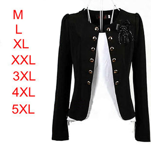 2019 Elegant New Fashion Women Blazer Woman Coat Jacket Corsage Outwear Black,yellow,white,pink,orange plus size L~3XXXL,4XL,5XL