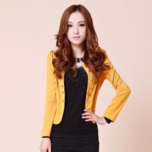 2019 Elegant New Fashion Women Blazer Woman Coat Jacket Corsage Outwear Black,yellow,white,pink,orange plus size L~3XXXL,4XL,5XL